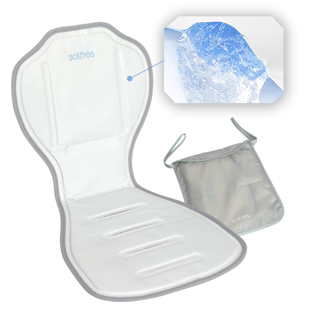 Solfres Hydro Gel Car Seat Cooler Mat for Baby. No Refrigeration Neede SOLFRES